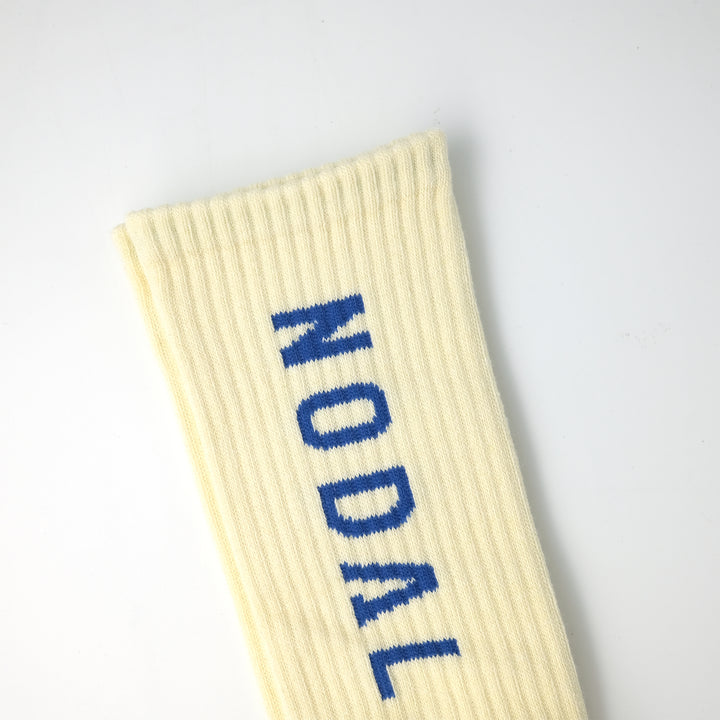 NODAL Logo Socks IVORY×BLUE