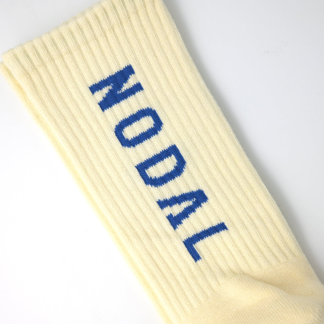 NODAL Logo Socks IVORY×BLUE