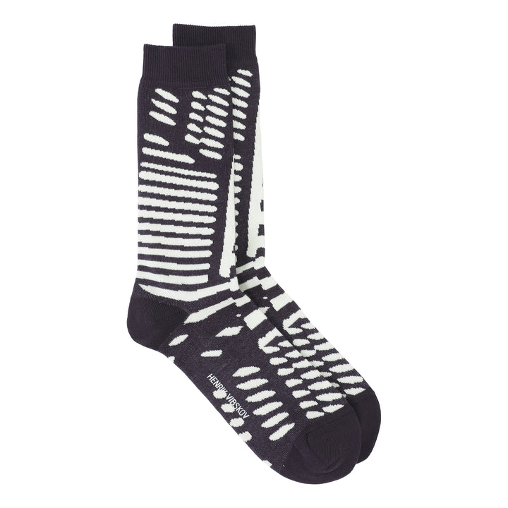 Murph Socks Homme Black White Stripes