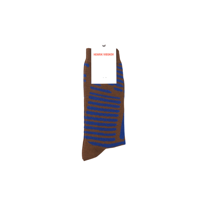 Murph Socks Homme Brown Blue Stripes