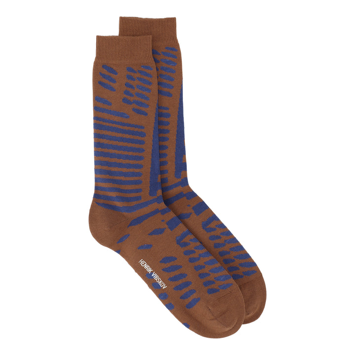 Murph Socks Homme Brown Blue Stripes