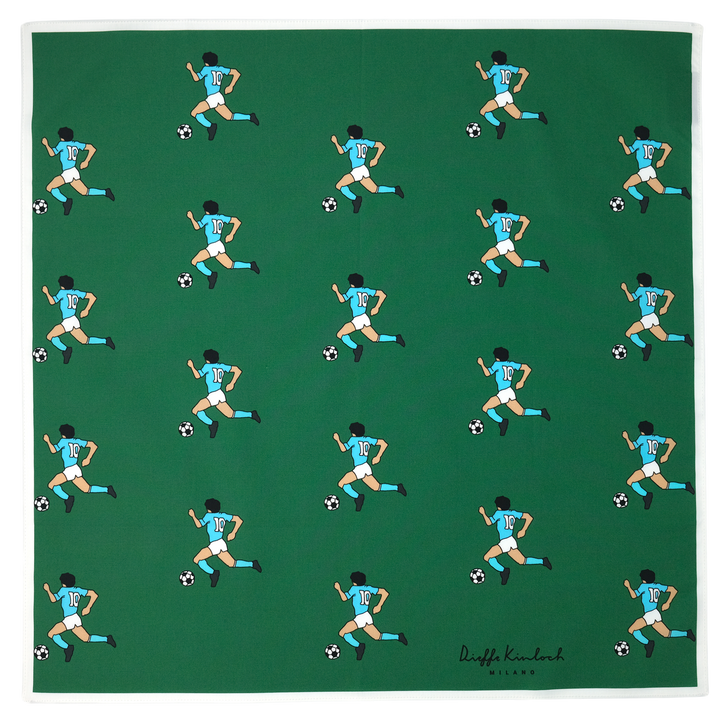 NAPOLI ”MARADONA ALL OVER” コットン ハンカチーフ（クラシック） GREEN