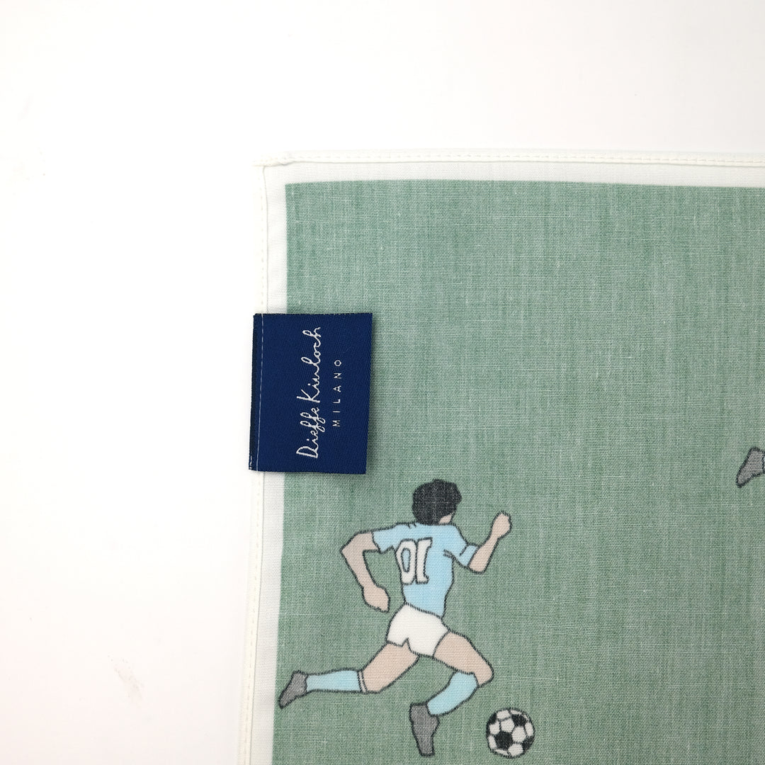 NAPOLI ”MARADONA ALL OVER” コットン ハンカチーフ（クラシック） GREEN