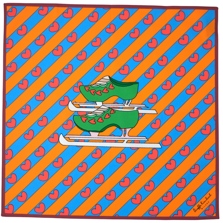 AMSTERDAM "CLOGS" コットン ハンカチーフ（クラシック） ORANGE