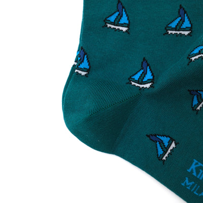 NAPOLI ”SAILING BOAT” ソックス TURQUOISE GREEN