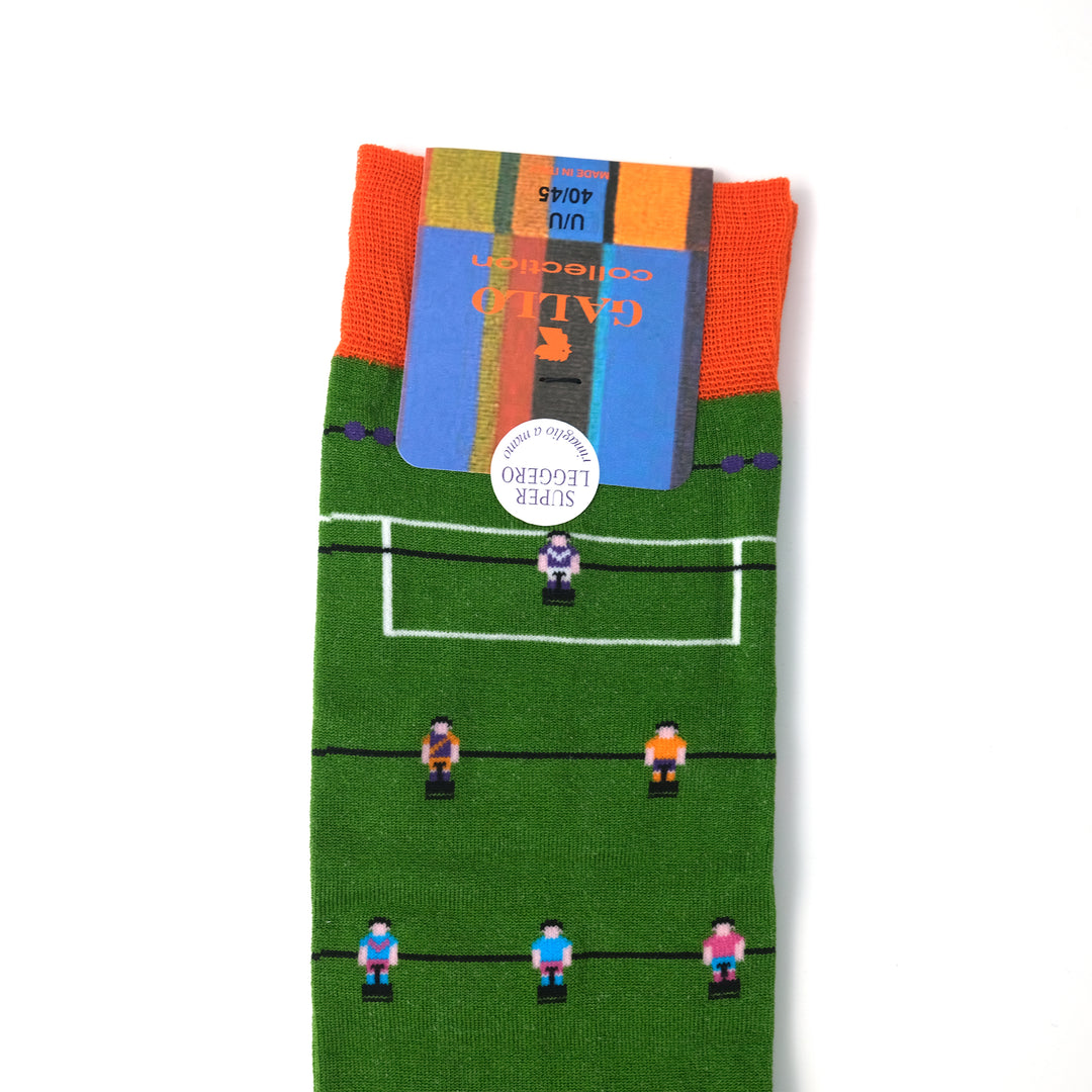 サッカーモチーフ コットン ロングホーズ
