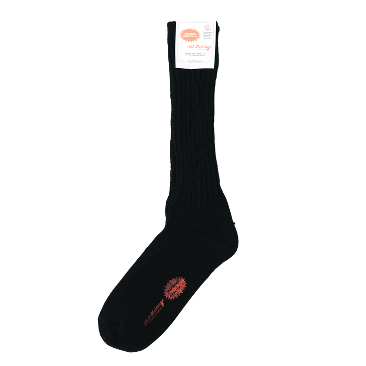 【MENS】BEAN / ビーン COTTON WOOL SLUB SOCKS BLACK