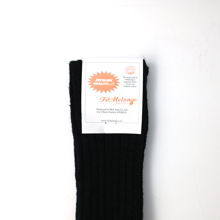 【MENS】BEAN / ビーン COTTON WOOL SLUB SOCKS BLACK