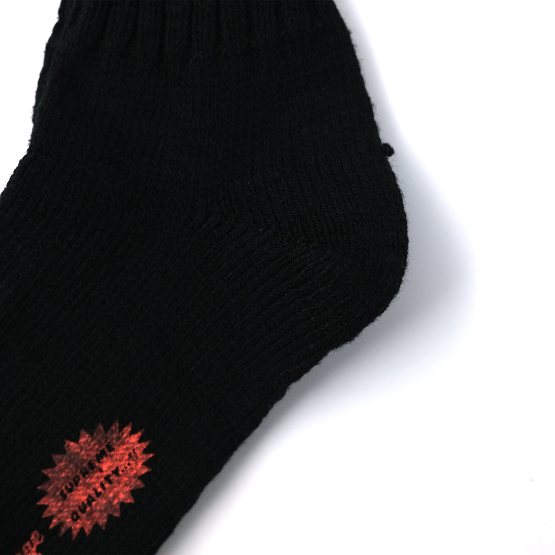 【MENS】BEAN / ビーン COTTON WOOL SLUB SOCKS BLACK