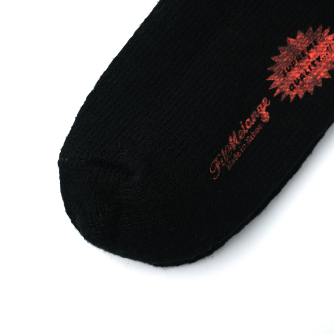 【MENS】BEAN / ビーン COTTON WOOL SLUB SOCKS BLACK