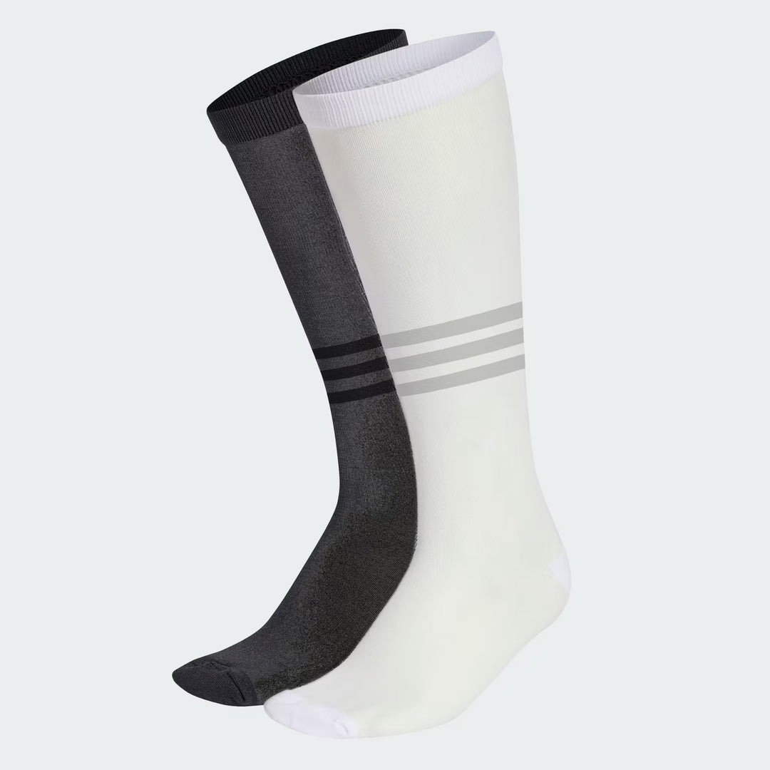 adidas Originals SHEER HIGH CREW SOCKS 2 PAIRS WHITE/ BLACK