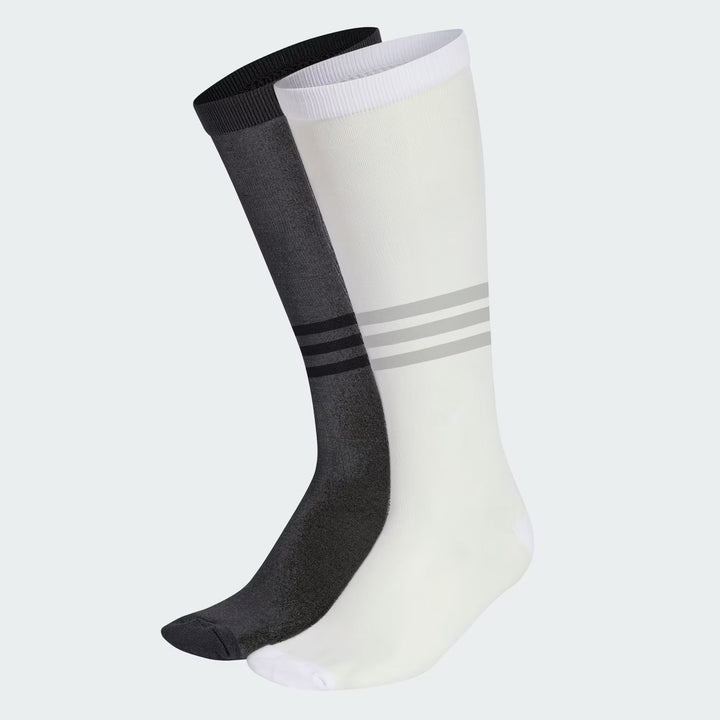 adidas Originals SHEER HIGH CREW SOCKS 2 PAIRS WHITE/ BLACK