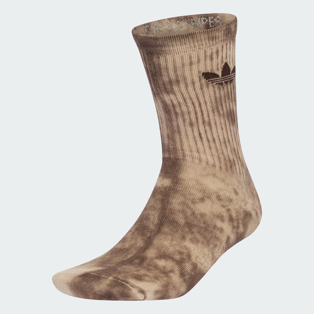 adidas Originals TIE DYE CREW SOCKS 3 PAIRS OFF WHITE / WONDER BEIGE / DARK BROWN