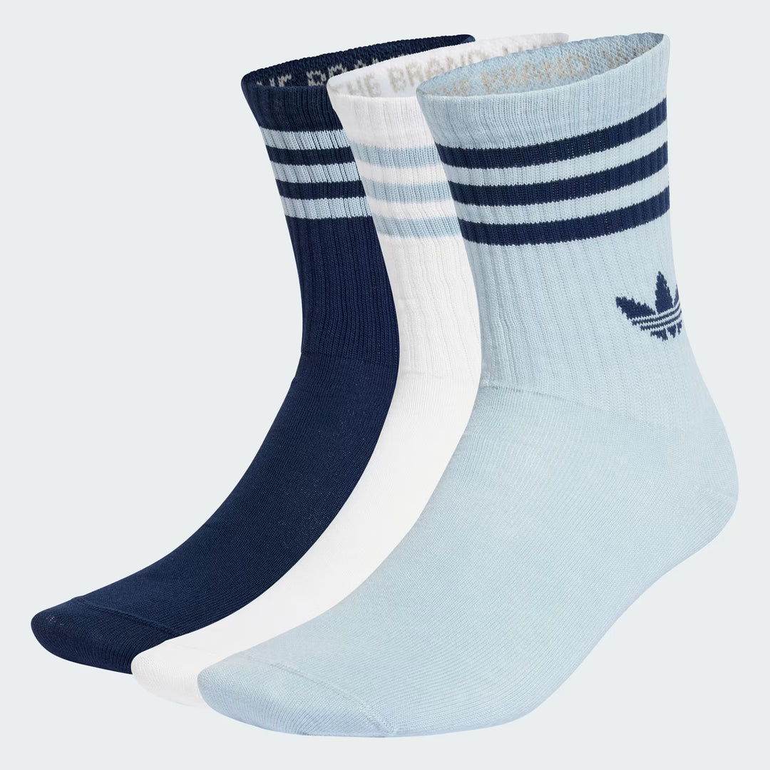 adidas Originals 3 STRIPES CREW SOCKS 3 PAIRS WONDER BLUE/ NIGHT INDIGO/ WHITE