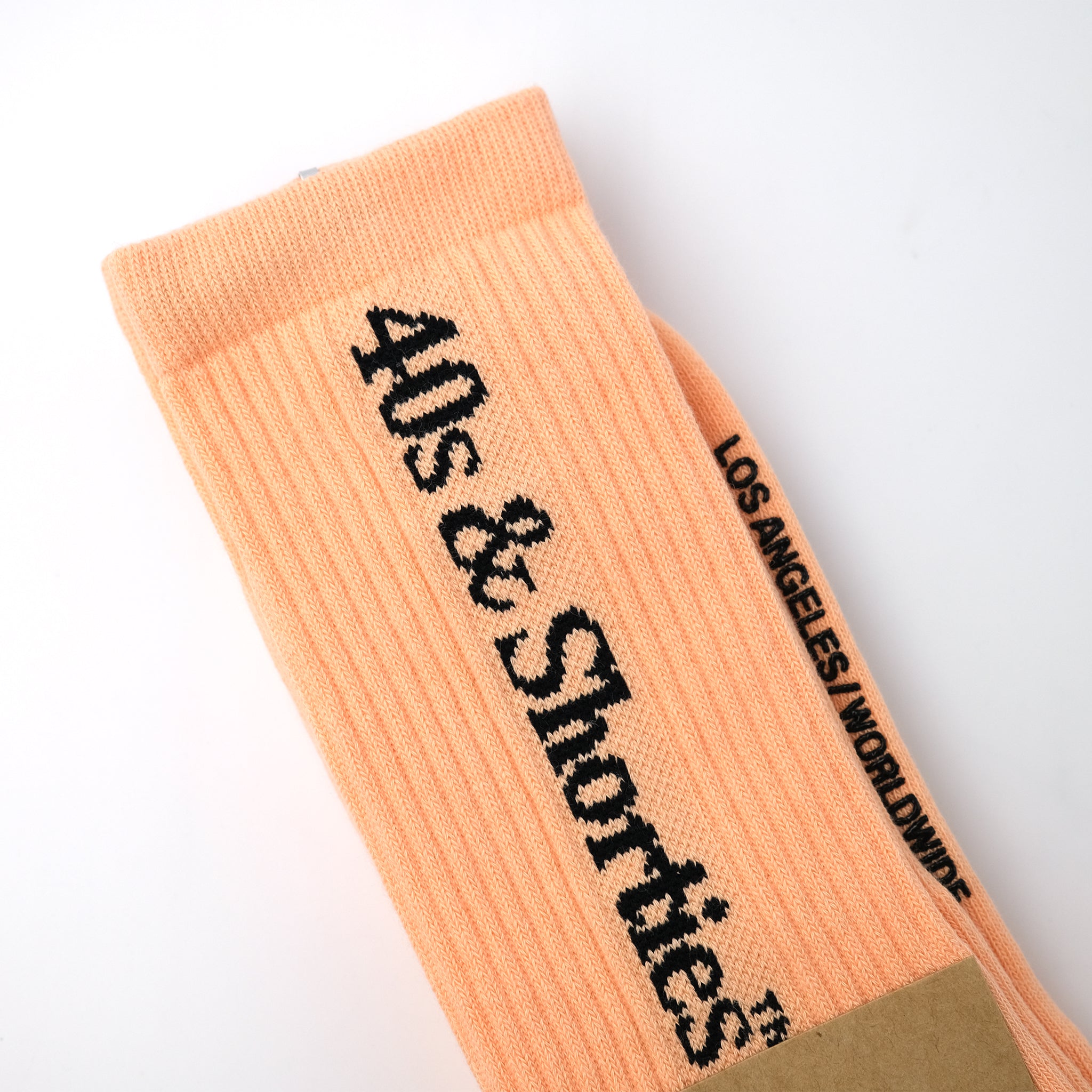ピーチ♪ LARGE TEXT LOGO SOCKS PEACH – SOCKSTORE™