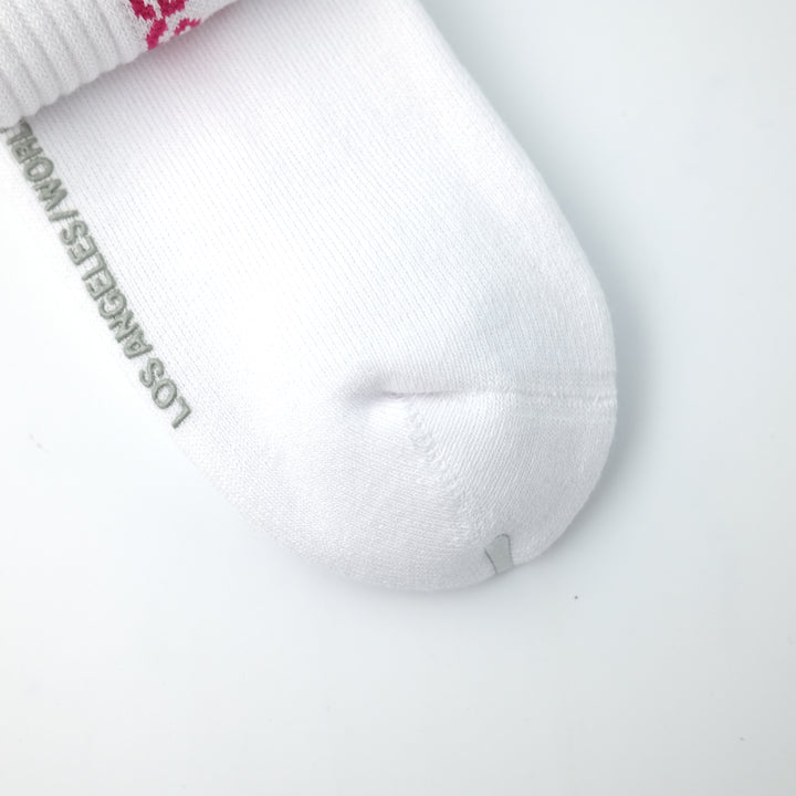 SLIM TEXT LOGO SOCKS WHITE