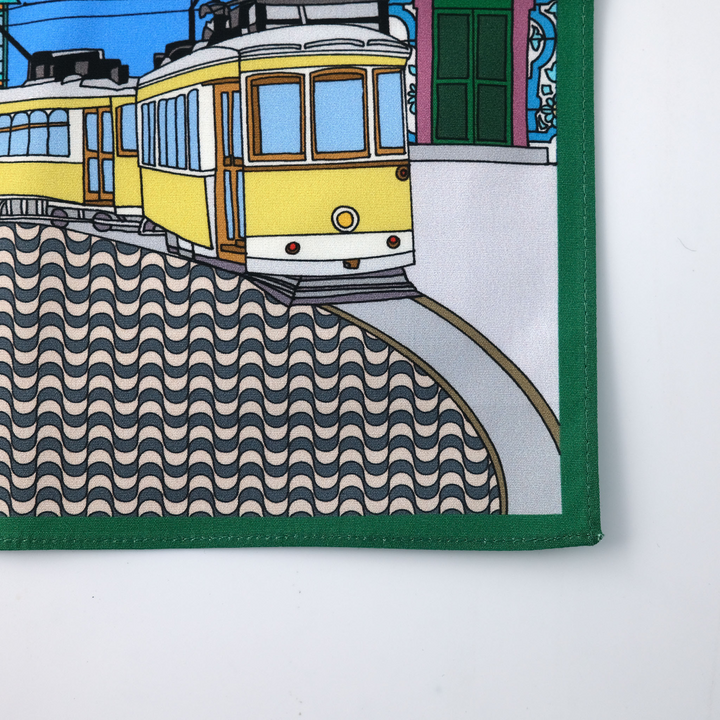 PORTUGAL "LISBONA" コットン ハンカチーフ (クラシック) BLUE