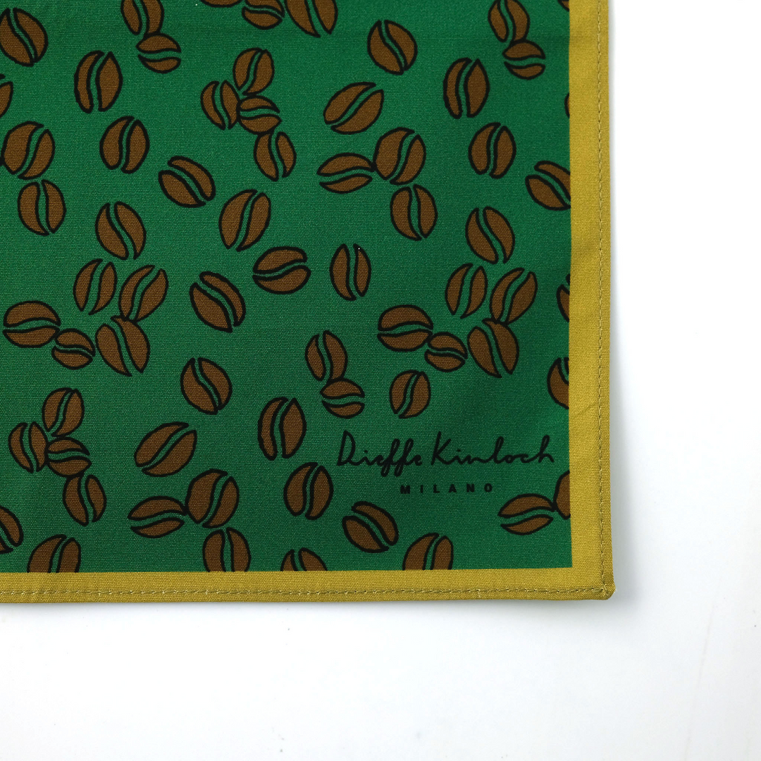 CUBA "CHICCHI CAFFE’" コットン ハンカチーフ (クラシック) GREEN