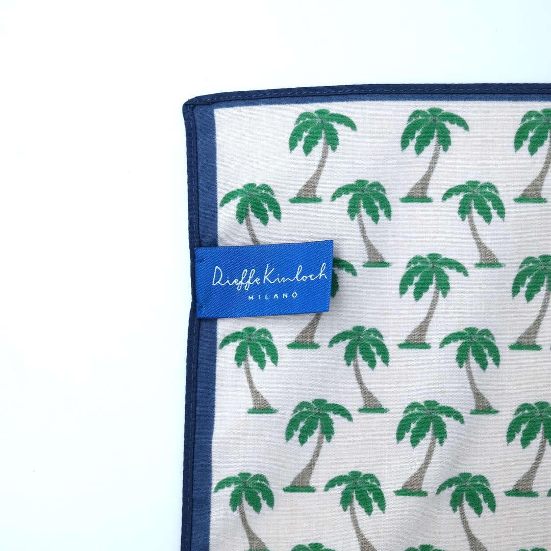 CUBA "PALME" コットン ハンカチーフ (クラシック) BEIGE