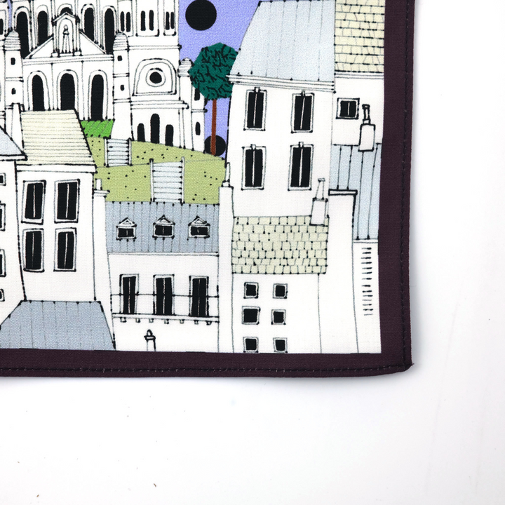 PARIS "SACRE COEUR POIS" コットン ハンカチーフ (クラシック) PURPLE