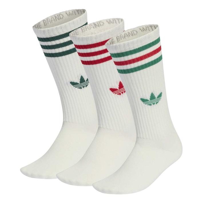 adidas Originals 3 STRIPES HIGH CREW SOCKS 3 PACK  OFF WHITE/OFF WHITE/OFF WHITE