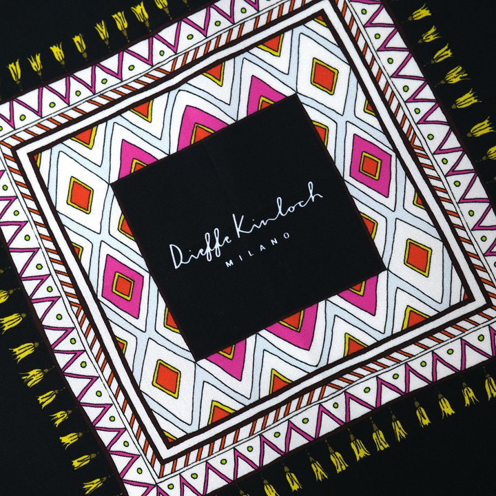 MARRAKECH "DESERTO" コットン ハンカチーフ (クラシック) BLACK