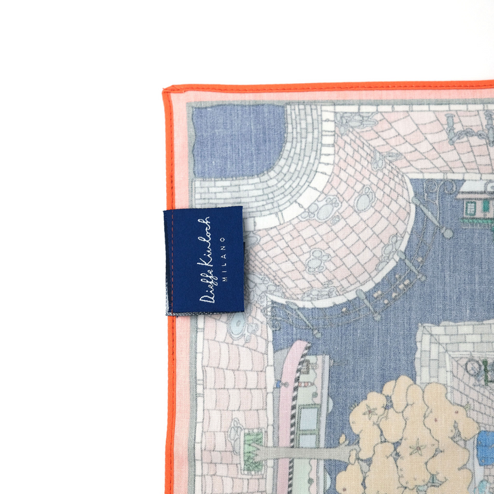 AMSTERDAM "AMSTERDAM2" コットン ハンカチーフ (クラシック) NAVY