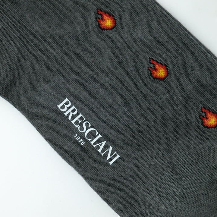 【MENS】FLAME SOCKS LIGHT GRAY