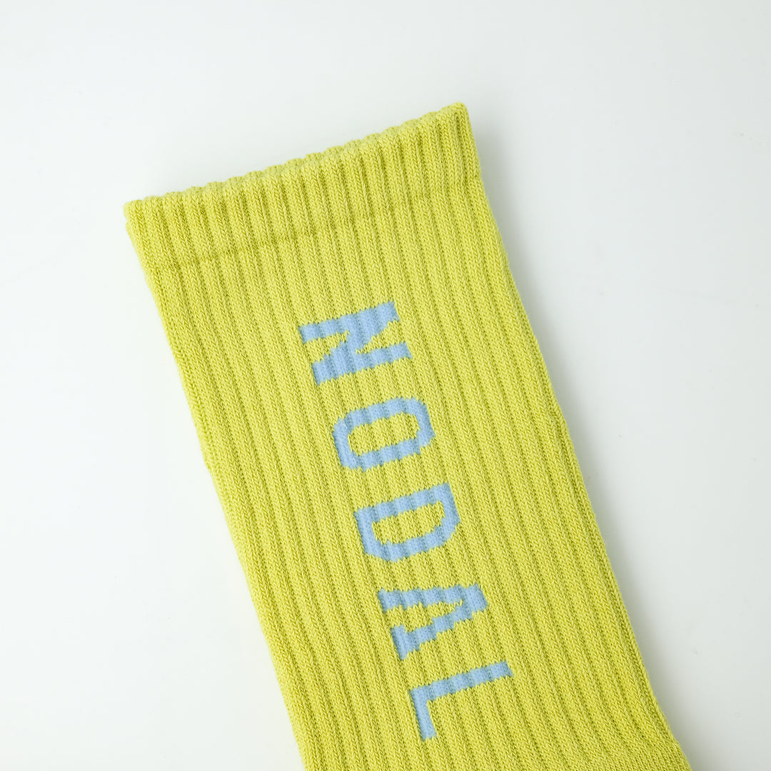 NODAL Logo Socks YELLOW GREEN×LIGHT BLUE