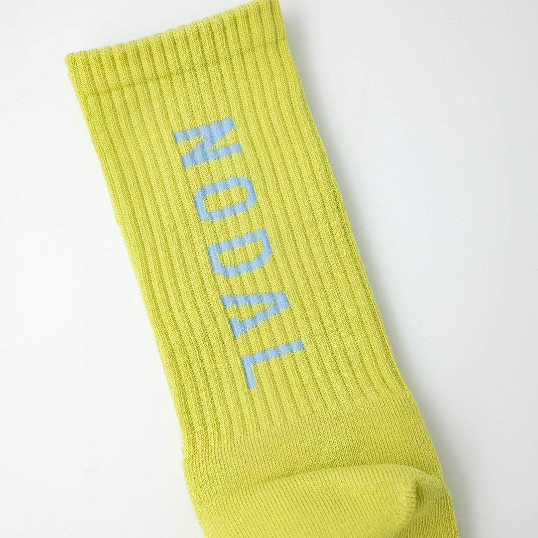 NODAL Logo Socks YELLOW GREEN×LIGHT BLUE