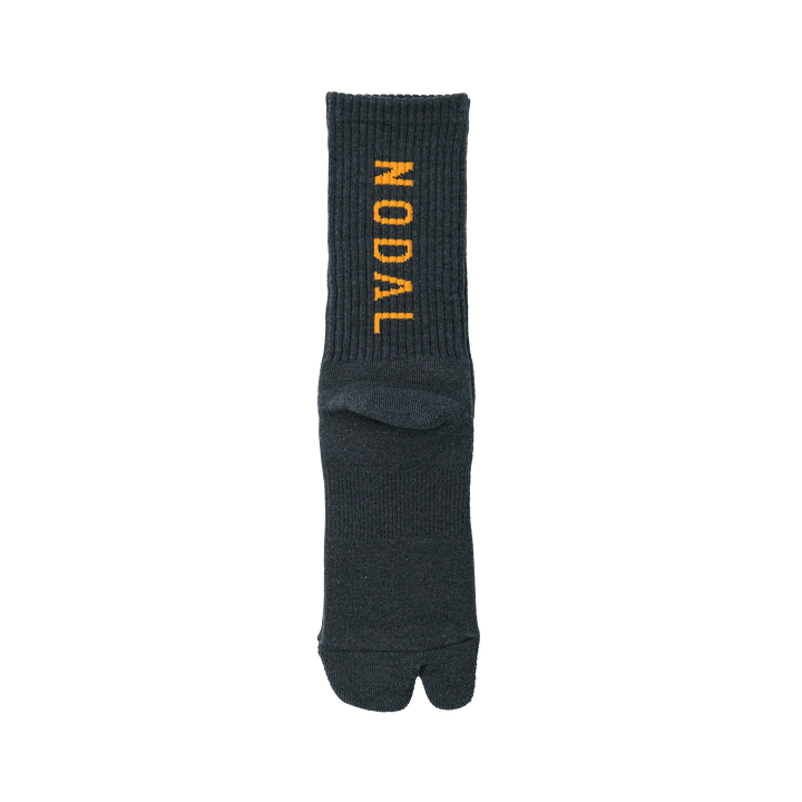 NODAL Logo Socks CHARCOAL×ORANGE