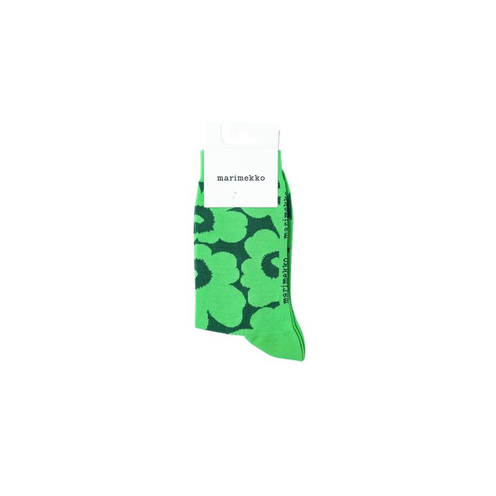 Linjaus Unikko socks グリーン×ダークグリーン