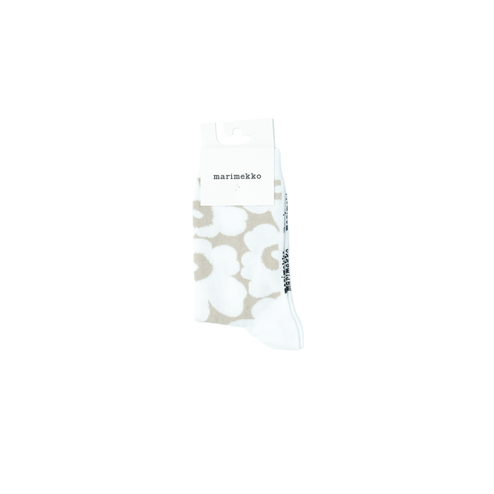 Linjaus Unikko socks ホワイト×オフホワイト