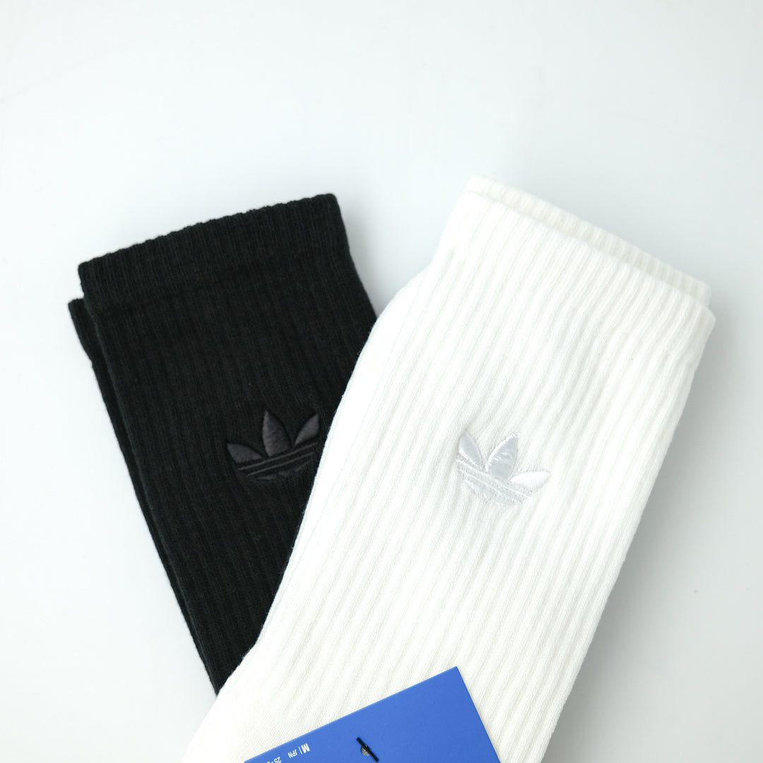 adidas Originals EVERYDAY ICONS CREW SOCK 2PACK WHITE/BLACK