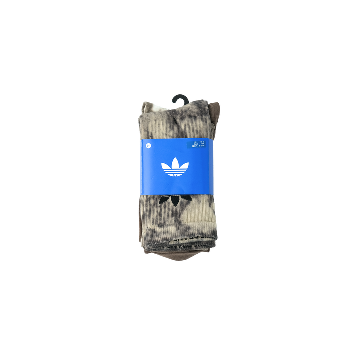 adidas Originals TIE DYE CREW SOCKS 3PACK  UTILITY BLACK/OFF WHITE/EARTH STRATA