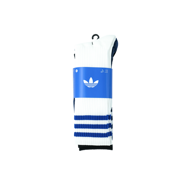 adidas Originals 3 STRIPES HIGH CREW SOCKS 3 PACK WHITE/NIGHT MARINE/BLACK