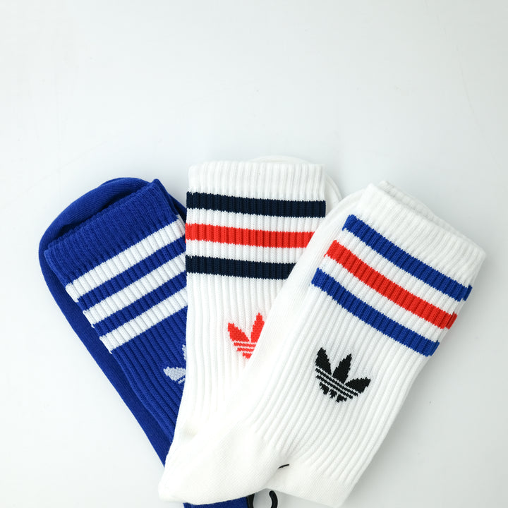 adidas Originals 3 STRIPES CREW SOCKS 3 PAIRS WHITE/WHITE/COLLEGE ROYAL