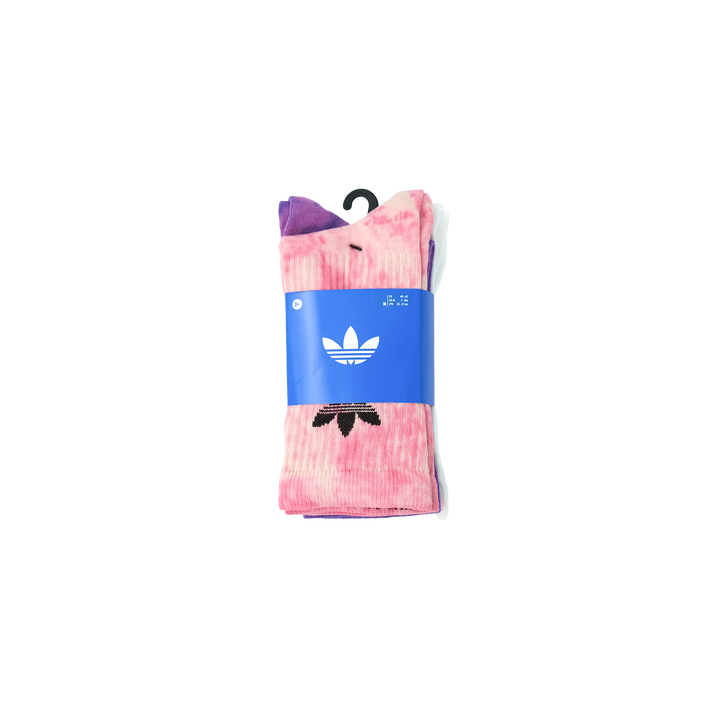 adidas Originals TIE DYE CREW SOCKS 3PACK  BLUSH PINK/PURPLE RUSH/WHITE