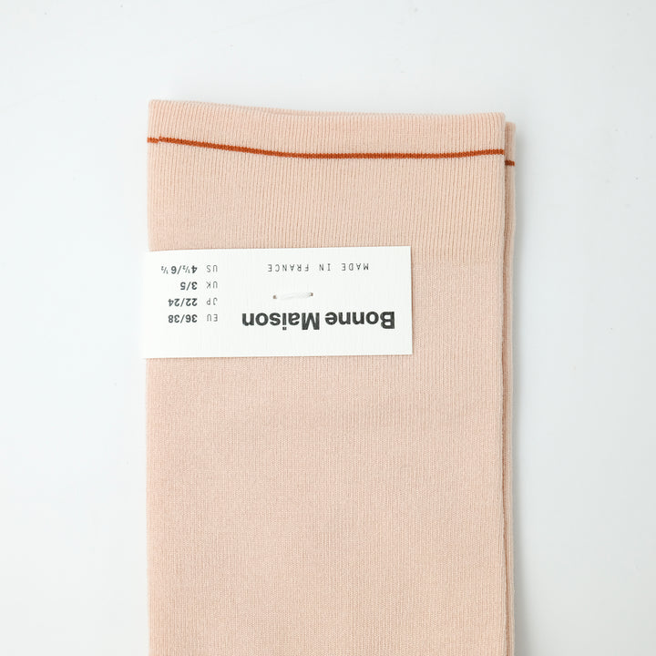 Sock Plain Rose Bouton