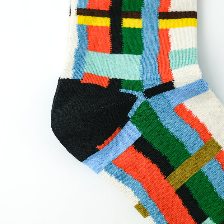 Sock Carreaux Bleu Princier