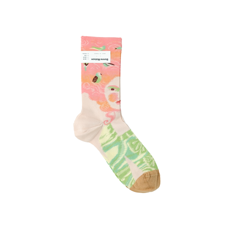 Sock Marie-Antoinette Rose Bouton