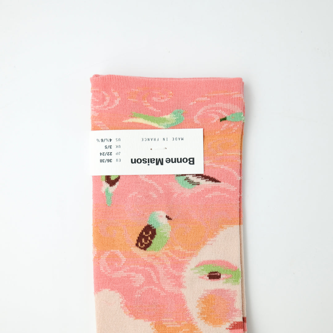 Sock Marie-Antoinette Rose Bouton