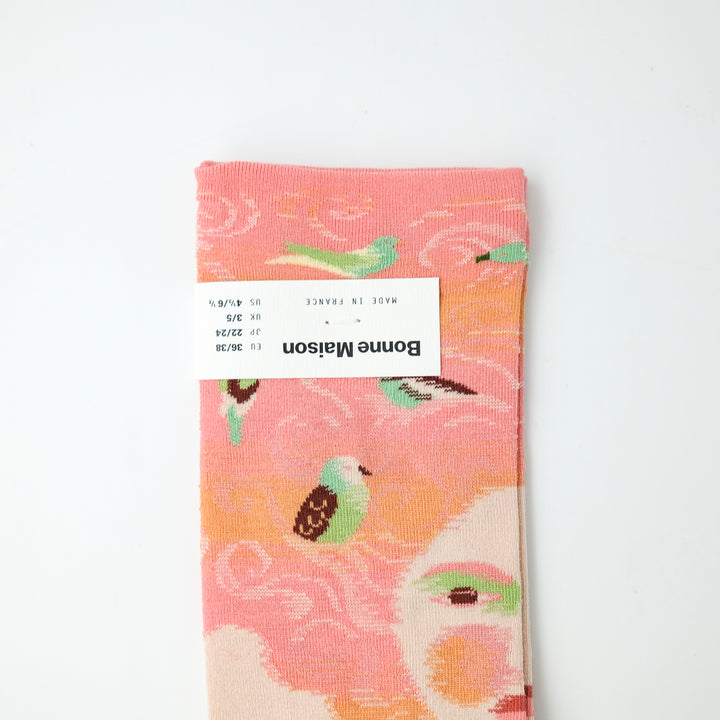 Sock Marie-Antoinette Rose Bouton