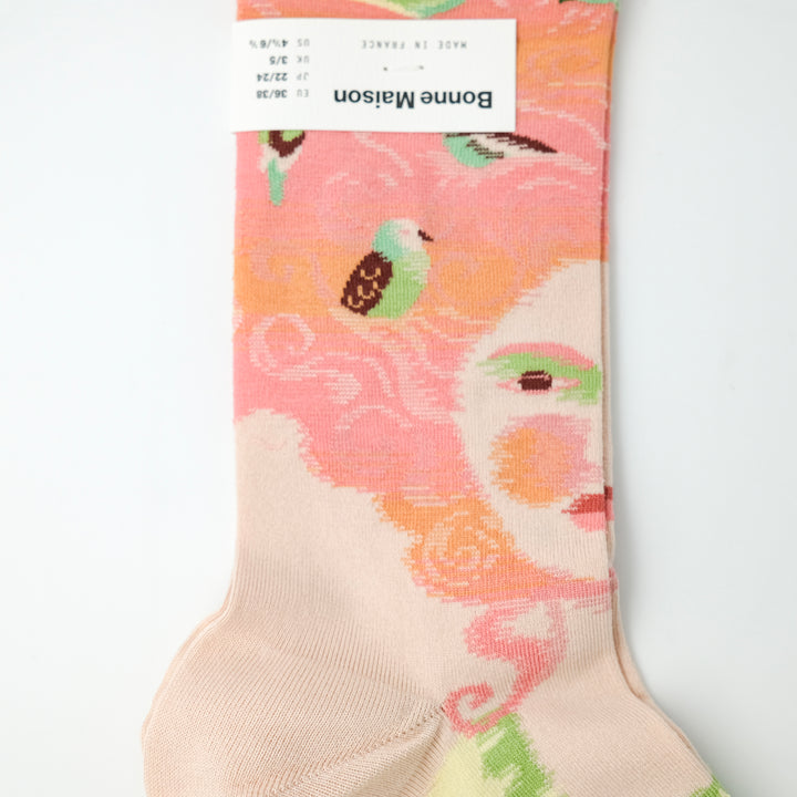 Sock Marie-Antoinette Rose Bouton
