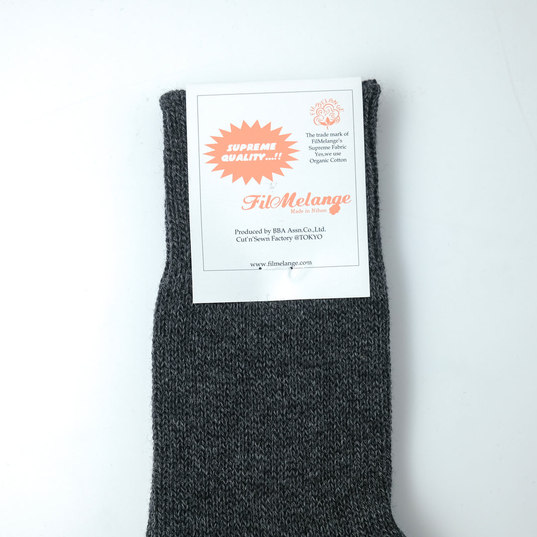 【MENS】CODY2 / コディ2 COTTON WOOL SOCKS  CHARCOAL BLACK