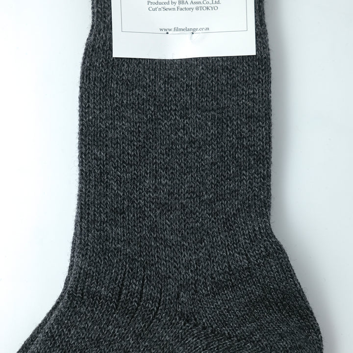 【MENS】CODY2 / コディ2 COTTON WOOL SOCKS  CHARCOAL BLACK
