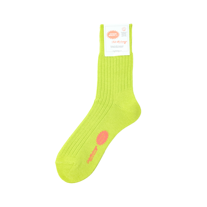 【MENS】CODY2 / コディ2 COTTON WOOL SOCKS  LIME YELLOW