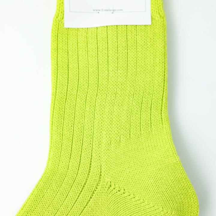 【WOMENS】CODY2 / コディ2 COTTON WOOL SOCKS  LIME YELLOW