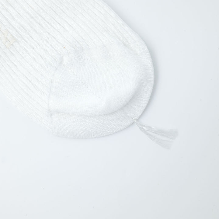 【WOMENS】ORGANIC COTTON RIB SHORT SOCKS WHITE（21cm丈）