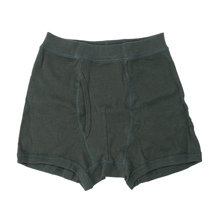 JOHN / ジョン ORGANIC COTTON RIB ボクサーショーツ CHARCOAL KHAKI